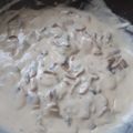 El cooksnap de constanza garnahm cuando hizo Salsa blanca con champiñones.
