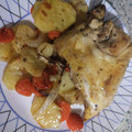 El cooksnap de Laura cuando hizo Pollo asado con acompañamiento.