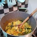 El cooksnap de David cuando hizo Guiso de zapallito italiano (sin pan).