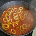 El cooksnap de Sofìa Lozano cuando hizo Anillas de pota en salsa.
