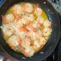 El cooksnap de Paola Rios-Bennett cuando hizo Camarones al ajillo.