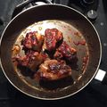 El cooksnap de Diana Delgado cuando hizo Costillas de cerdo en salsa BBQ de mi autoría, con papas y aguacate.