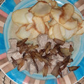 El cooksnap de Juan Antonio Iglesias cuando hizo Atún encebollado con patatas fritas.