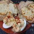 El cooksnap de Anna Bella alias Moni Argento cuando hizo Huevos rellenos con hamburguesas de lentejas 🌈.