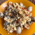 El cooksnap de Obegona cuando hizo Arroz con berberechos.