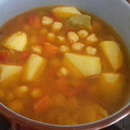 El cooksnap de Gema Garcia cuando hizo Guiso de garbanzos con chorizo.