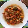 El cooksnap de Very Nice Food cuando hizo Menestra con carne de pavo.