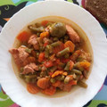 El cooksnap de Very Nice Food cuando hizo Menestra con carne de pavo.