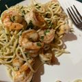 El cooksnap de valeria negrete cuando hizo Espagueti con camarones.