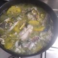 El cooksnap de Flor Argentina cuando hizo Merluza en salsa verde.