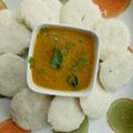 sona hirani's cooksnap of when they made IDLI SAMBHAR with coconut chutney.
