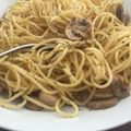 El cooksnap de Marieta cuando hizo Spaguettis a la mantequilla.