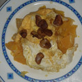 El cooksnap de isaac fuentes cuando hizo Huevos fritos con naranjas.