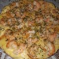 El cooksnap de Mayte Ruiz Rodriguez cuando hizo Tortilla abierta con Patatas fritas, Espárragos y Langostinos.