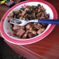 El cooksnap de Gabriel Kong cuando hizo Pollo estilo coreano.