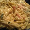 El cooksnap de Lia Ludueña cuando hizo Salsa blanca bechamel sedosa, jamón y nueces.