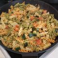 El cooksnap de Jimmy Peña cuando hizo Macarrones con cherrys y calabacín.
