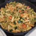 El cooksnap de Jimmy Peña cuando hizo Macarrones con cherrys y calabacín.