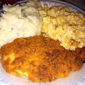 Tina Gaydos's cooksnap of when they made Peyton's buffalo ranch crusted chicken.