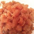 El cooksnap de Elena Tuñón cuando hizo Tartar de salmón.