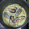 El cooksnap de Laura No Se cuando hizo Mejillones en salsa de coco.