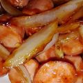 El cooksnap de Berenice Jasso cuando hizo Salchichas en salsa BBQ.