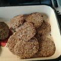 El cooksnap de Helguis cuando hizo Hamburguesas al horno de soja texturizada rebozadas en avena.