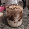 El cooksnap de Daniela Cordiano cuando hizo Desayuno para llevar en frasco o tupper saludable de manzana (gachas) se hace la noche anterior😱.