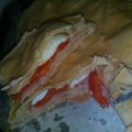 El cooksnap de Agustina Herrera cuando hizo Torta chivito.