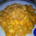 El cooksnap de manuel cuando hizo Ñoquis con almejas y salsa romesco.