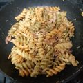 El cooksnap de Laura cuando hizo Macarrones con bacon y salsa de soja.