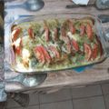 Andrea Póhner Cooksnap-ja, amikor elkészítette a(z) Rakott tőkehal "caprese" receptet.