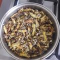 El cooksnap de Gloria Castillo cuando hizo Revuelto con carne molida.