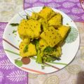 Mitali Chavda (Mitali Darshan Vala)'s cooksnap of when they made ખમણ(khaman recipe in Gujarati).
