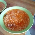El cooksnap de Lucas Rodriguez cuando hizo Arroz caldoso con pollo.