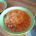 El cooksnap de Lucas Rodriguez cuando hizo Arroz caldoso con pollo.