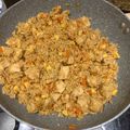 brandi's cooksnap of when they made Chicken fried rice or fried rice.