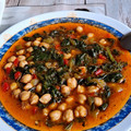 El cooksnap de Francisco cuando hizo 515. Guiso de garbanzos, espinacas y calabaza (principal verduras).