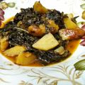Farrukh Kiani's cooksnap of when they made Palak Aloo ki bhujiya.