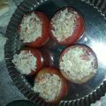 El cooksnap de Flor Cardoso cuando hizo Tomates rellenos con arroz, pickles y atún.
