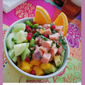 El cooksnap de Josemi CilantroYHierbabuena cuando hizo Poke Cítrico de Salmón y Aguacate.