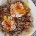 El cooksnap de matiasortizgarcia cuando hizo Huevos rotos ligeros con champiñones.