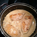 El cooksnap de Marta cuando hizo Solomillo de pavo, con nata y champiñones.