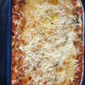 El cooksnap de Laura Olgiati cuando hizo Lasaña mixta doble: carne y espinaca con bolognesa y bechamel.
