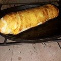 El cooksnap de May Wehbe cuando hizo Pizza rellena arrollada.