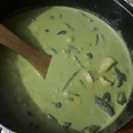 El cooksnap de Mildred Bonifaz cuando hizo Pollo en crema con chile poblano y maíz.