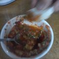 El cooksnap de Natali Cataldo cuando hizo Pebre chileno.