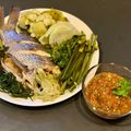 Maple xXx's cooksnap of when they made ปลานิลนึ่งกับผักพร้อมแจ่วพริกมะกอก.