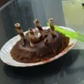 Rupi Bansal का कुकस्नैप जब उन्होंने बॉर्बन बिस्कुट केक (Bourbon biscuit cake recipe in Hindi) बनाया था।