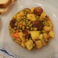 Cooksnap από nitsa στη συνταγή Κοκκινιστός αρακάς με λουκάνικα